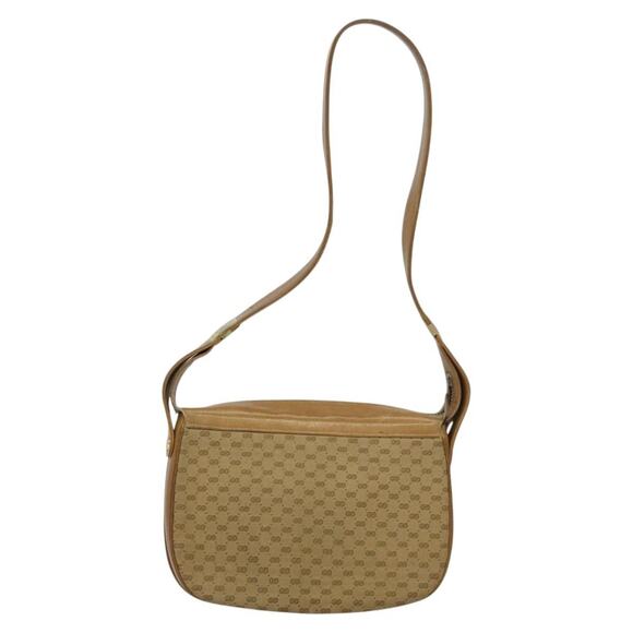 GUCCI Micro GG Canvas Shoulder Bag Beige Gold - Picture 3 of 12